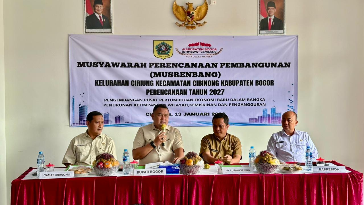 Pak Bupati Rudy Susmanto Tegaskan Komitmen Penanganan Banjir dan Penghijauan di Musrenbang Kelurahan Ciriung